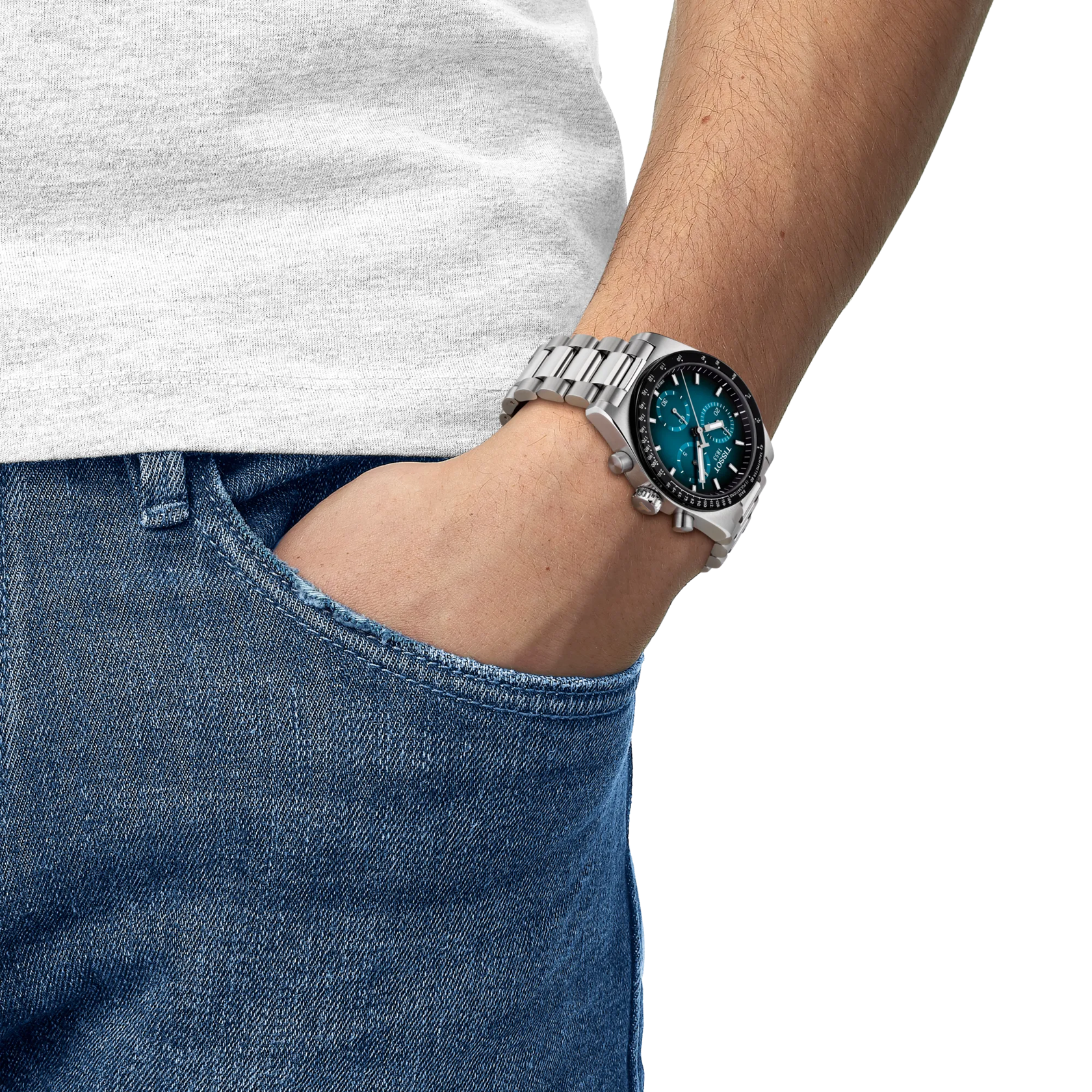 Tissot PR516 Chronograph 40mm Blue-Black Dial Men's Watch T1494171104101