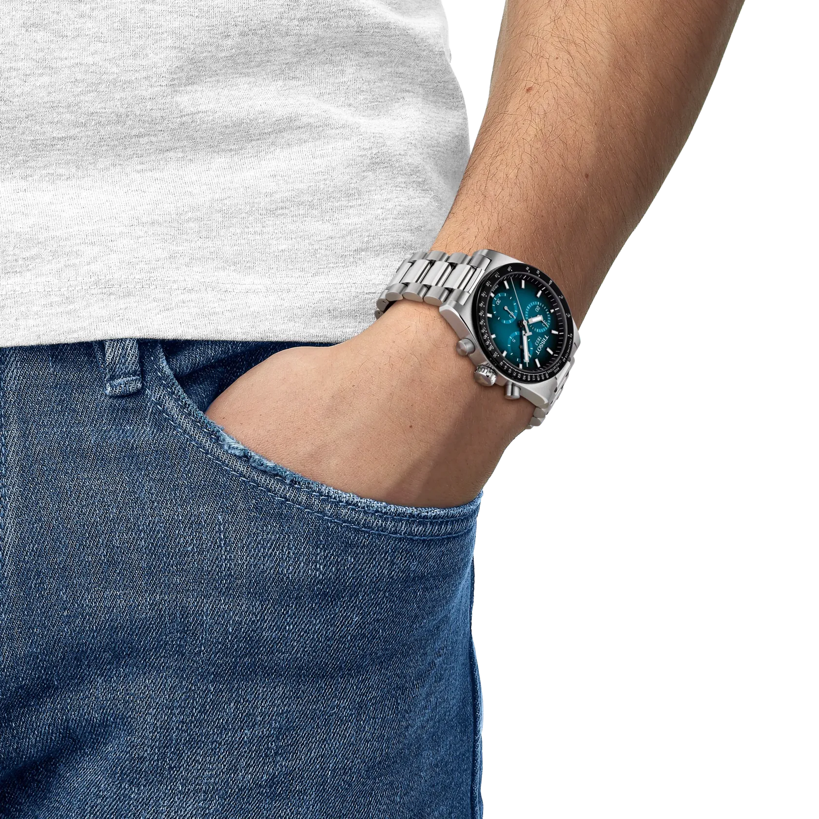 Tissot PR516 Chronograph 40mm Blue-Black Dial Men's Watch T1494171104101