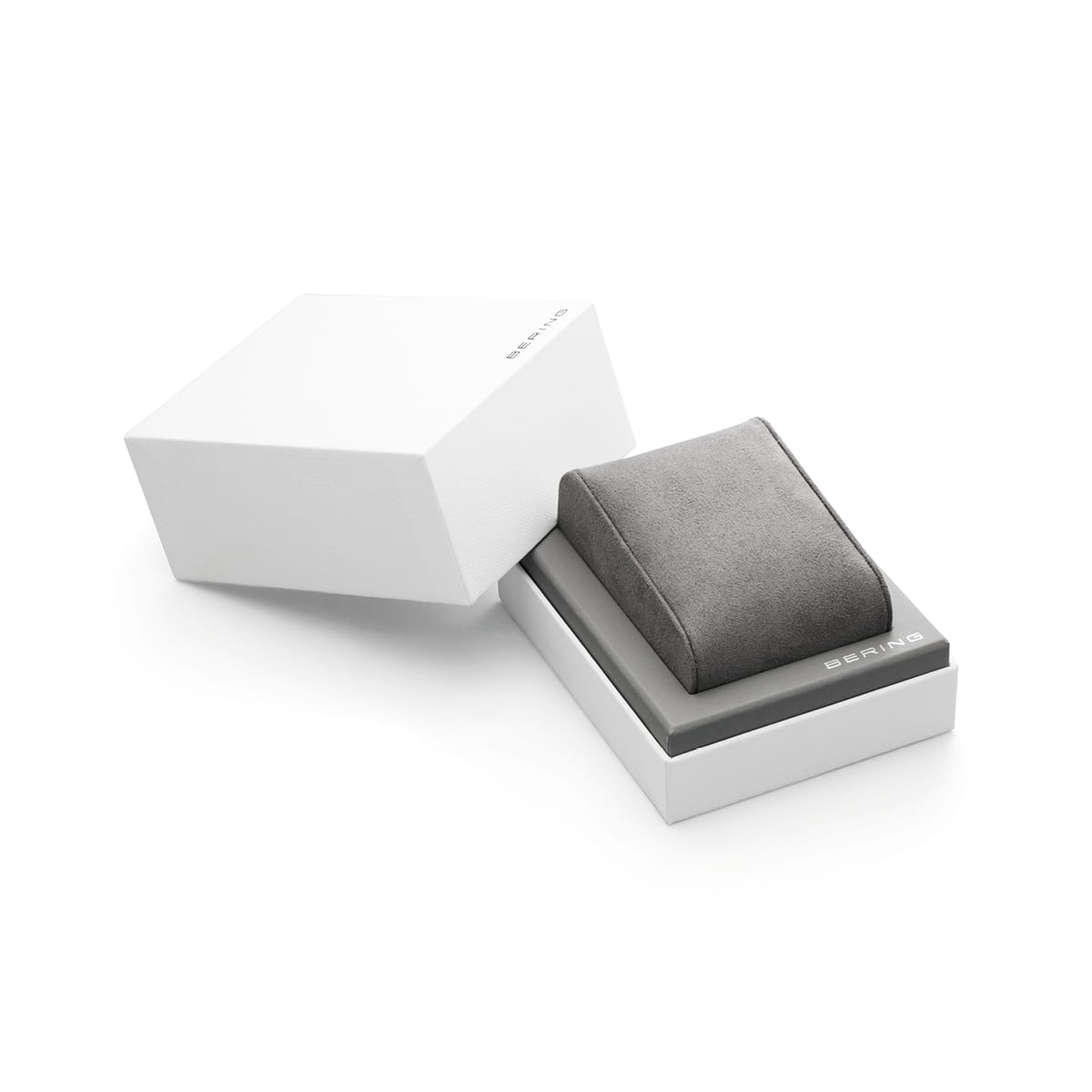 BERING Ceramic Polished Silver 35mm Black Dial Women's Watch 11435-749