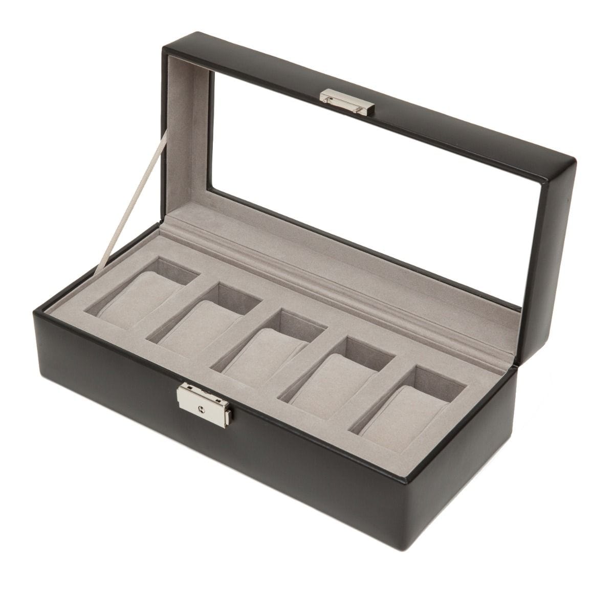 WOLF Black Heritage 5 Piece Watch Box 99506