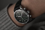 Junghans Pilot Chronoscope 43.3mm Green Dial Men's Watch 27/3492.00