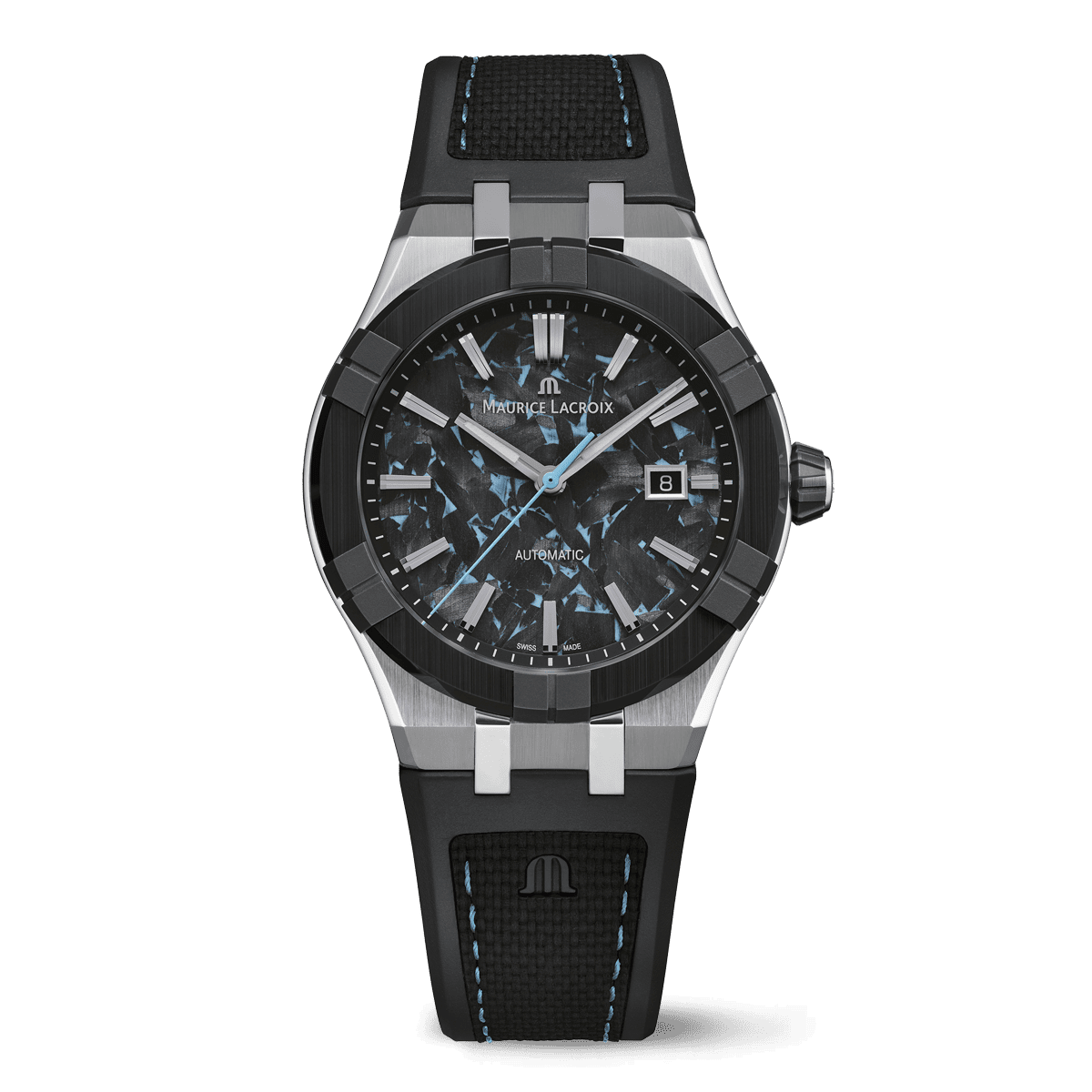 Maurice Lacroix Aikon-IC Frozen Carbon 43mm Blue Dial Men's Watch AC6008-SSL20-430-2