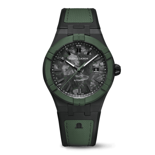Maurice Lacroix Aikon-IC Frozen Carbon 43mm Green Dial Men's Watch AC6008-TTL50-630-2