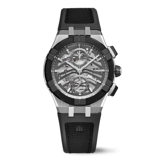 Maurice Lacroix AIKONIC Automatic Chronograph Skeleton 43mm Sapphire Dial Men's Watch AC8018-SSL20-030-2