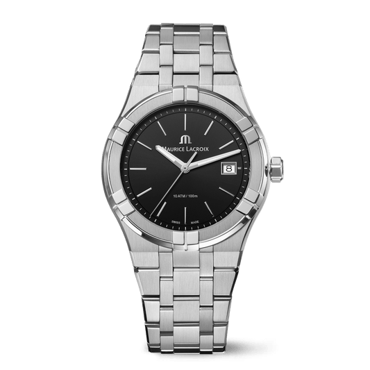 Maurice Lacroix AIKON Quartz Date 40mm Black Dial Men's Watch AI1108-SS002-330-1