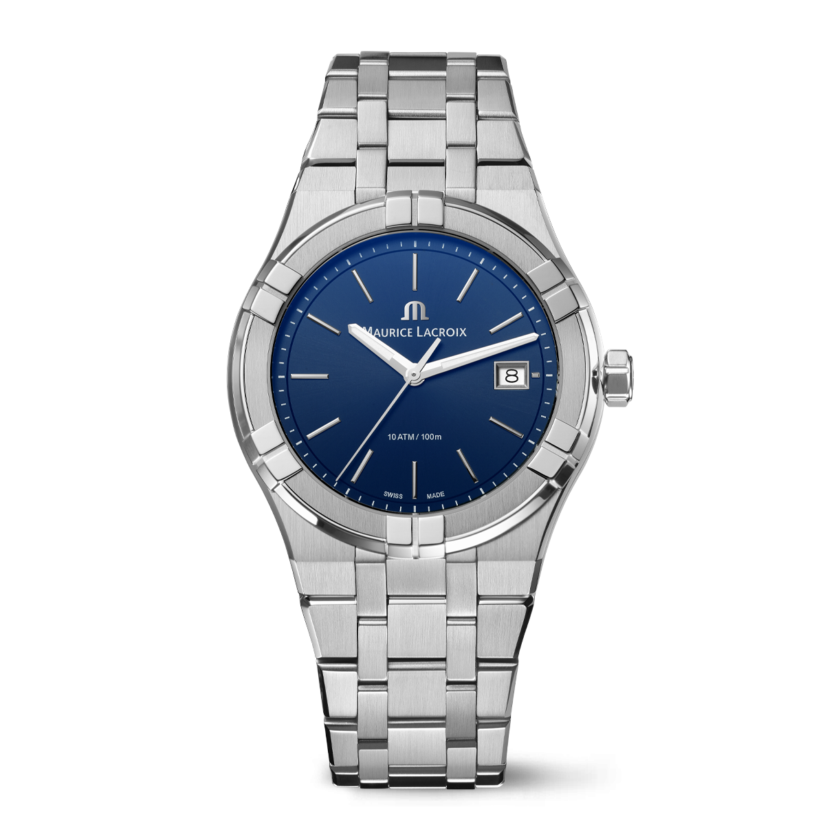 Maurice Lacroix AIKON Quartz Date 40mm Blue Dial Men's Watch AI1108-SS002-430-1