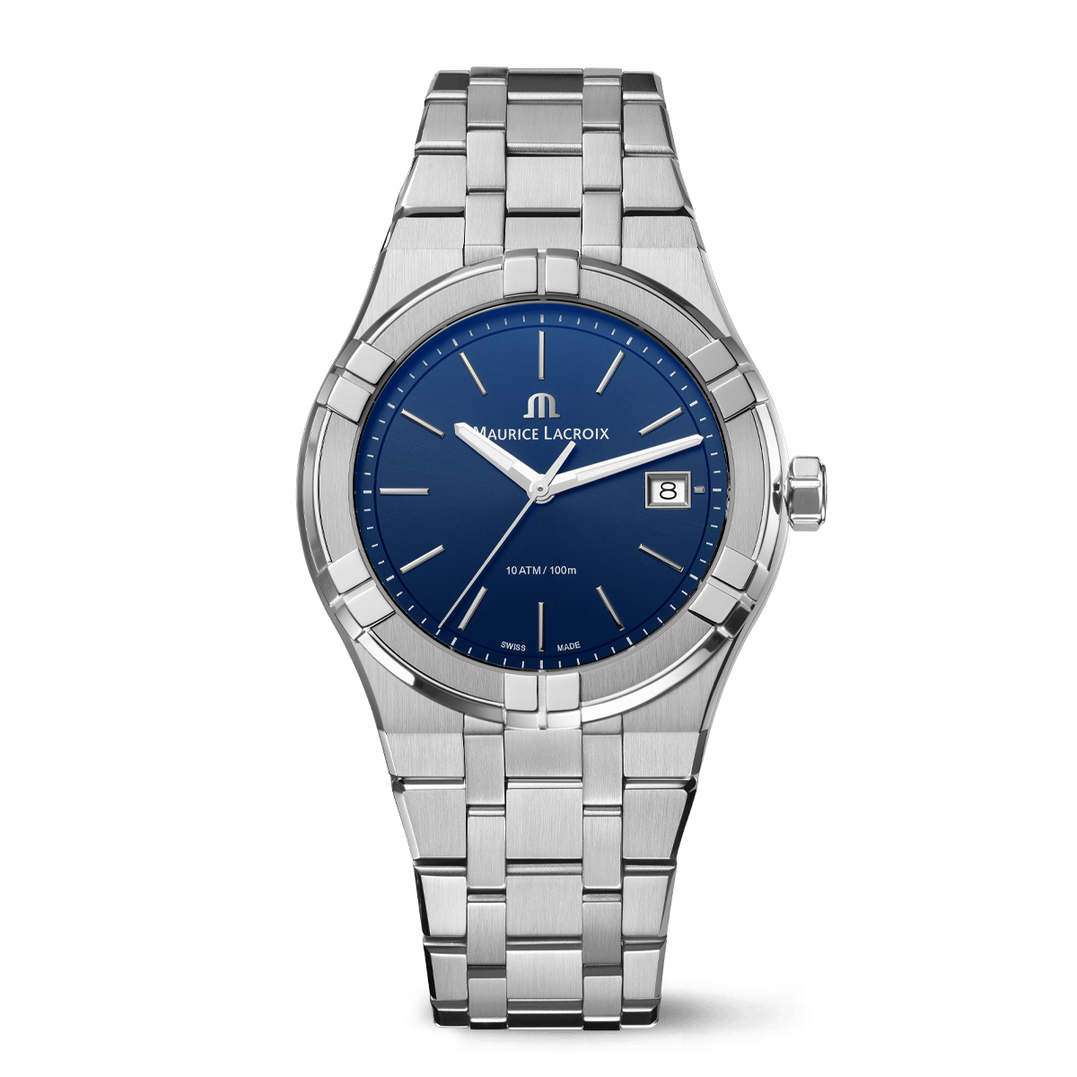 Maurice Lacroix AIKON Quartz Date 40mm Blue Dial Men's Watch AI1108-SS002-430-1