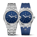 Maurice Lacroix AIKON Quartz Date 40mm Blue Dial Men's Watch AI1108-SS00F-430-C