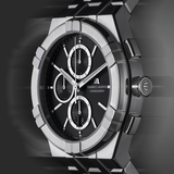 Maurice Lacroix AIKON Quartz Chronograph 42mm Black Dial Men's Watch AI1118-SS002-330-1