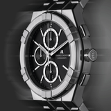 Maurice Lacroix AIKON Quartz Chronograph 42mm Black Dial Men's Watch AI1118-SS002-330-1