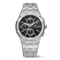 Maurice Lacroix AIKON Quartz Chronograph 42mm Black Dial Men's Watch AI1118-SS002-330-1