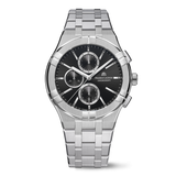 Maurice Lacroix AIKON Quartz Chronograph 42mm Black Dial Men's Watch AI1118-SS002-330-1