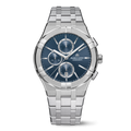 Maurice Lacroix AIKON Quartz Chronograph 42mm Dark Blue Dial Men's Watch AI1118-SS002-430-1