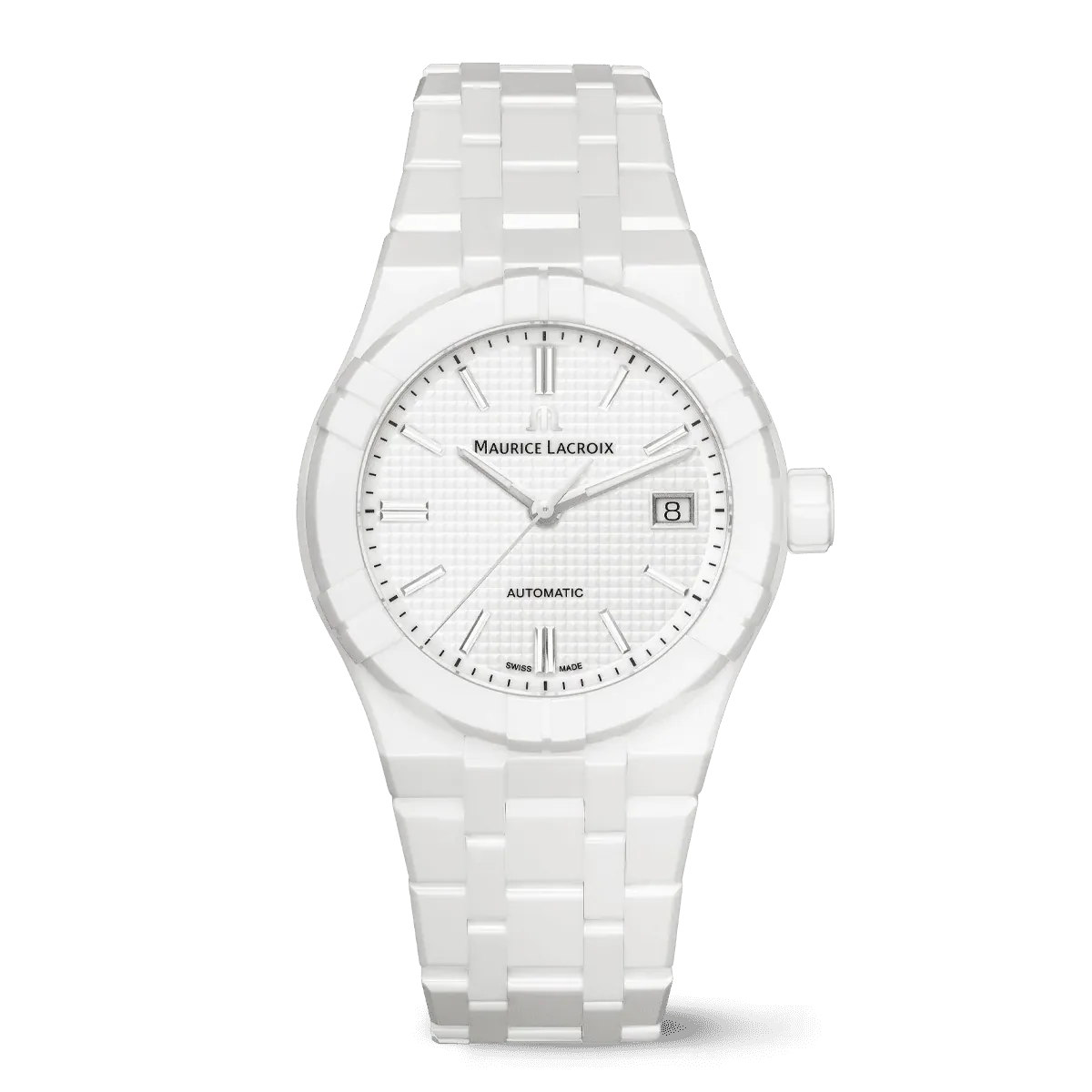 Maurice Lacroix AIKON Automatic Ceramic 39mm White Dial Men's Watch AI6007-CRM72-130-7