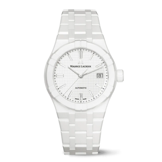 Maurice Lacroix AIKON Automatic Ceramic 39mm White Dial Men's Watch AI6007-CRM72-130-7