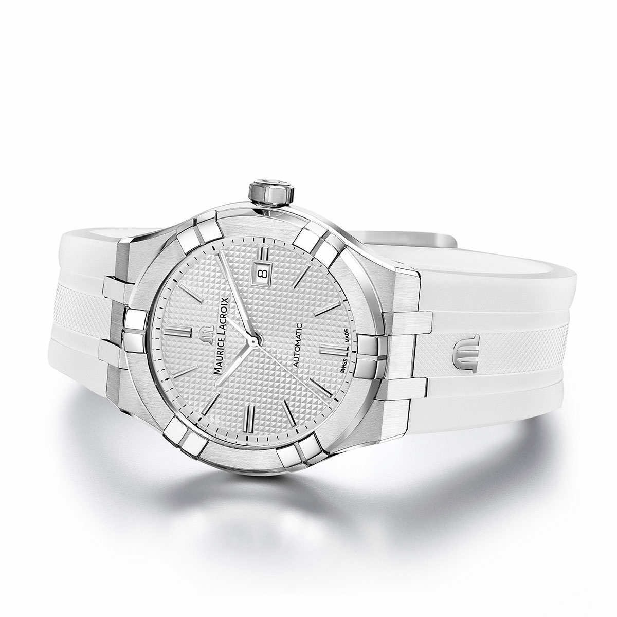 Maurice Lacroix AIKON Automatic Date 42mm Silver Dial Men's Watch AI6008-SS000-130-2