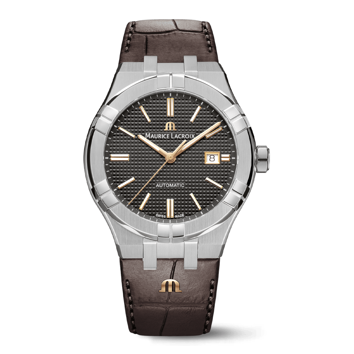 Maurice Lacroix AIKON Automatic Date 42mm Anthracite Dial Men's Watch AI6008-SS001-331-1