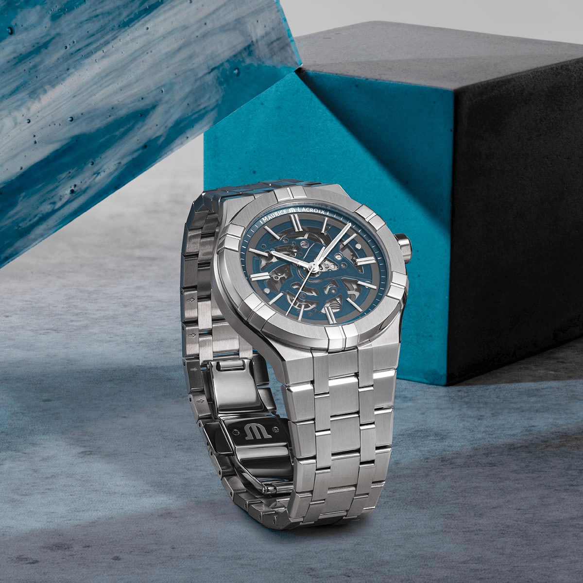 Maurice Lacroix AIKON Automatic Skeleton 42mm Sapphire Dial Men's Watch AI6008-SS002-031-1