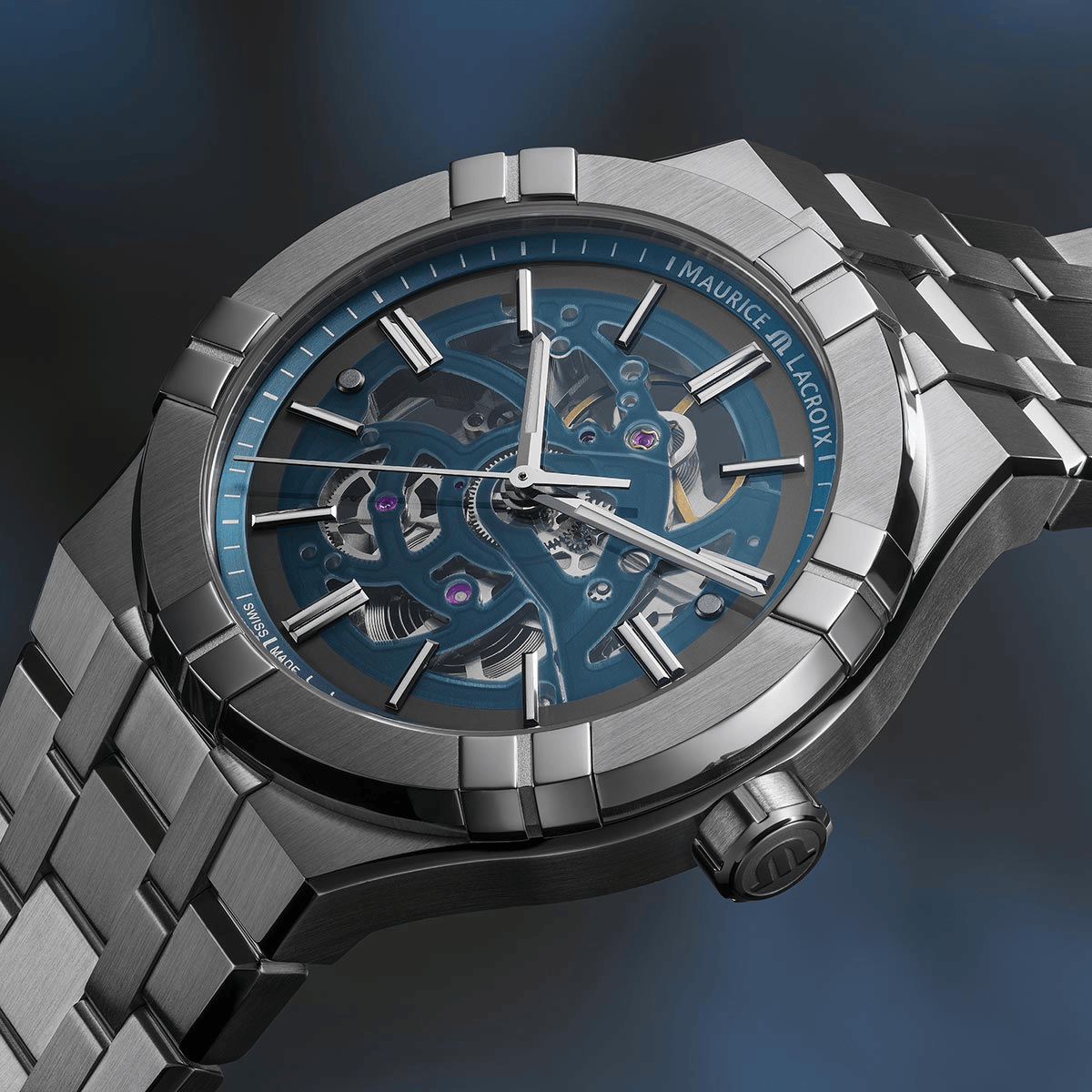 Maurice Lacroix AIKON Automatic Skeleton 42mm Sapphire Dial Men's Watch AI6008-SS002-031-1