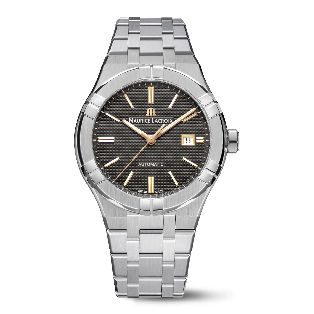 Maurice Lacroix AIKON Automatic Date 42mm Anthracite Dial Men's Watch AI6008-SS002-331-1