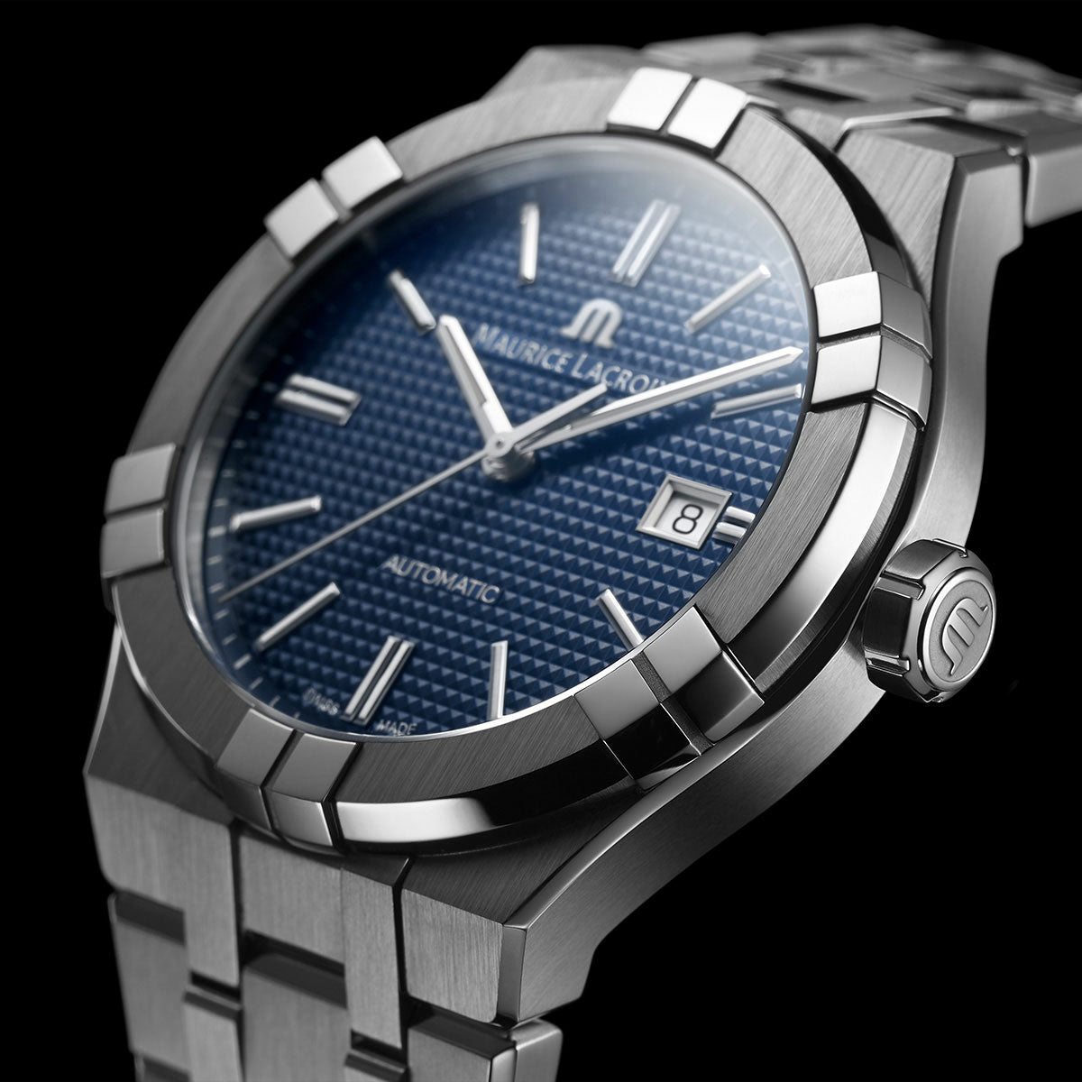 Maurice Lacroix AIKON Automatic Date 42mm Blue Dial Men's Watch AI6008-SS002-430-1