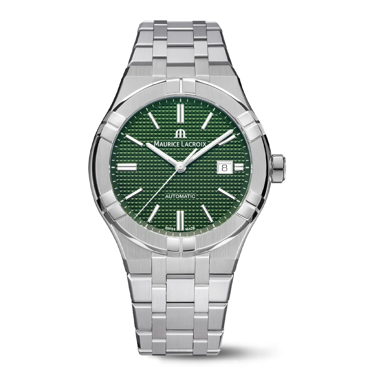 Maurice Lacroix AIKON Automatic Date 42mm Green Dial Men's Watch AI6008-SS002-630-1