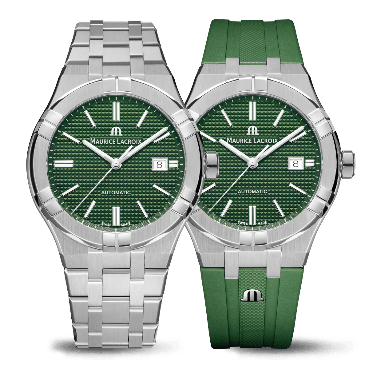 Maurice Lacroix AIKON Automatic Date 42mm Green Dial Men's Watch AI6008-SS00F-630-D