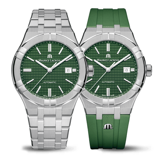 Maurice Lacroix AIKON Automatic Date 42mm Green Dial Men's Watch AI6008-SS00F-630-D
