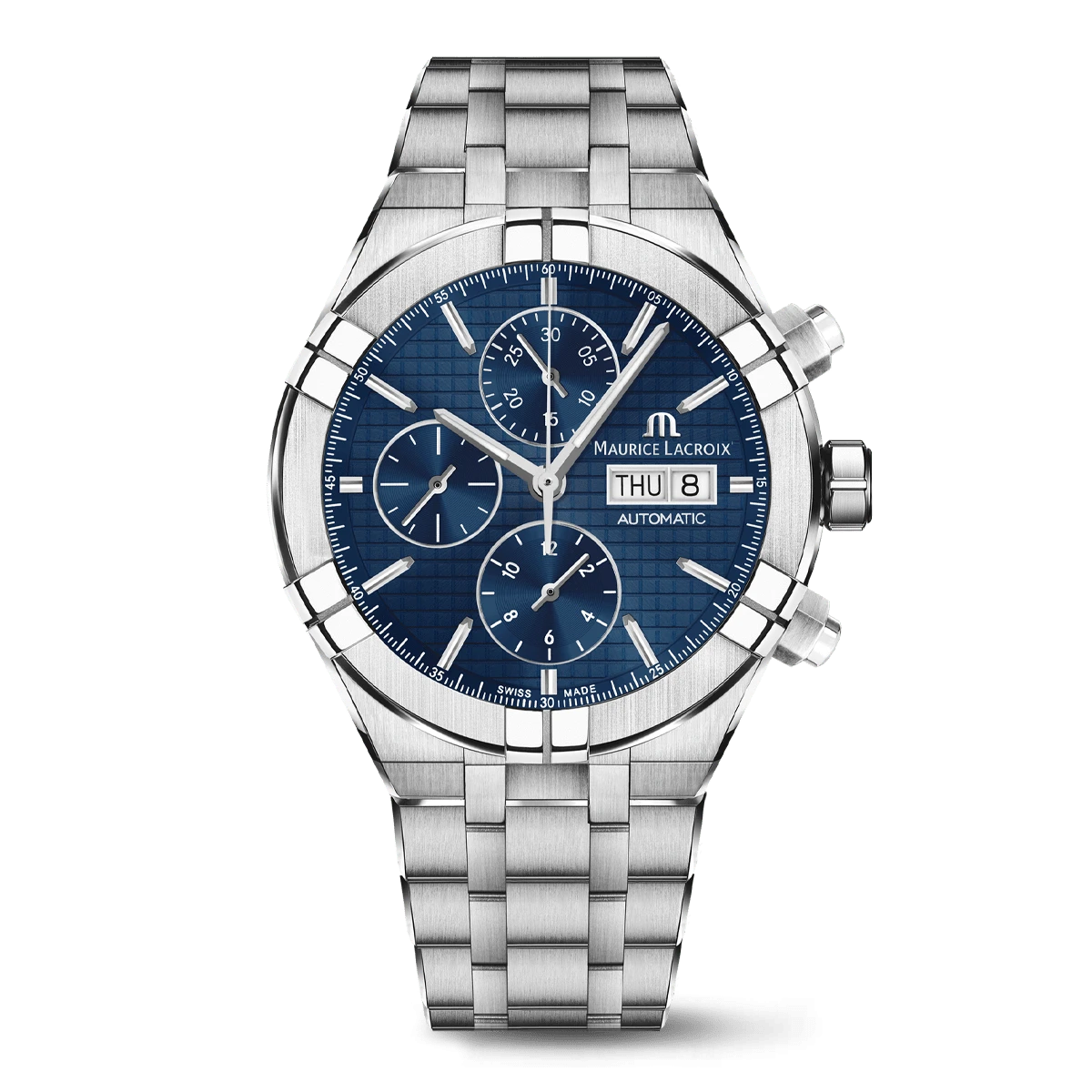 Maurice Lacroix AIKON Automatic Chronograph 44mm Blue Dial Men's Watch AI6038-SS002-430-1