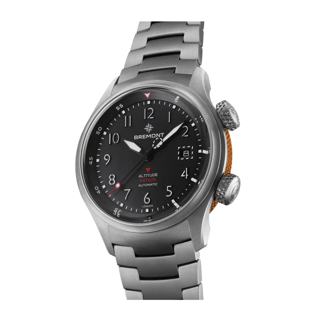 Bremont Altitude MB Meteor Orange Barrel 42mm Brushed Black Dial Men's Watch ALT42-MT-TI-BKOR-B