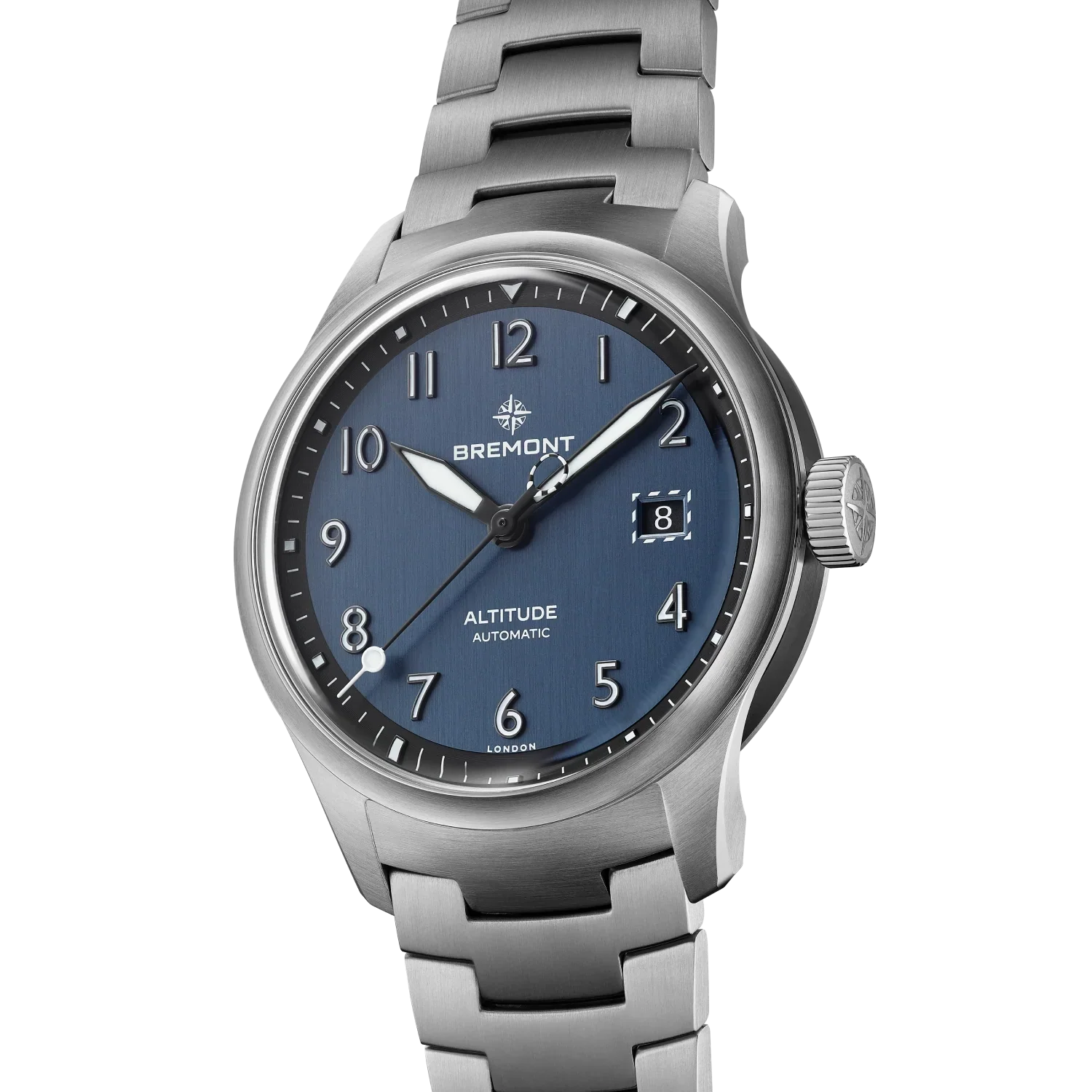Bremont Altitude Date 39mm Blue Dial Men's Watch ALT39-DT-SS-BL-B
