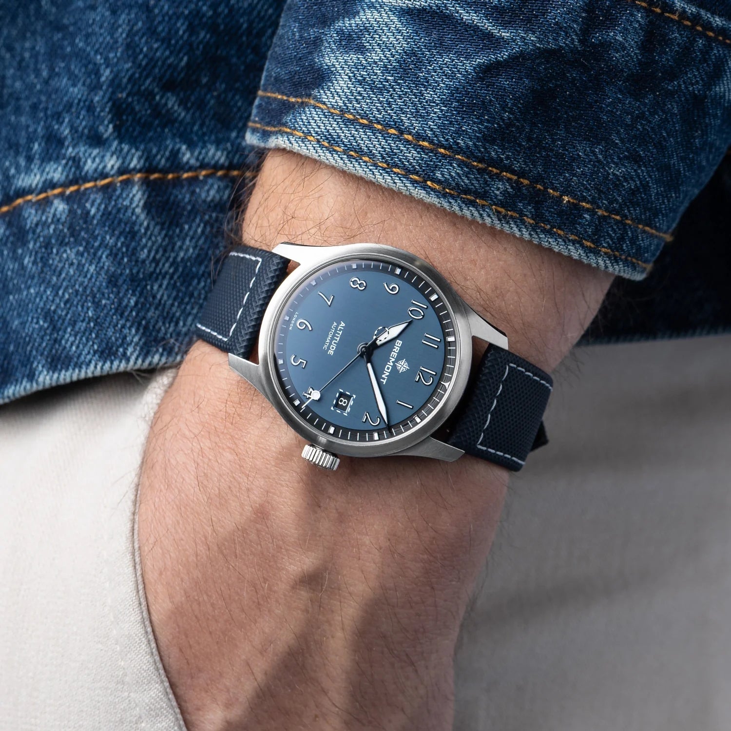 Bremont Altitude Date 39mm Blue Dial Men's Watch ALT39-DT-SS-BL-L-S