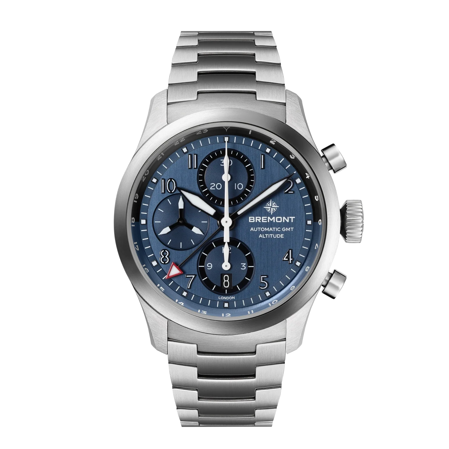 Bremont Altitude Chronograph GMT 42mm Blue Dial Men's Watch ALT42-CHR-G-SS-BL-B