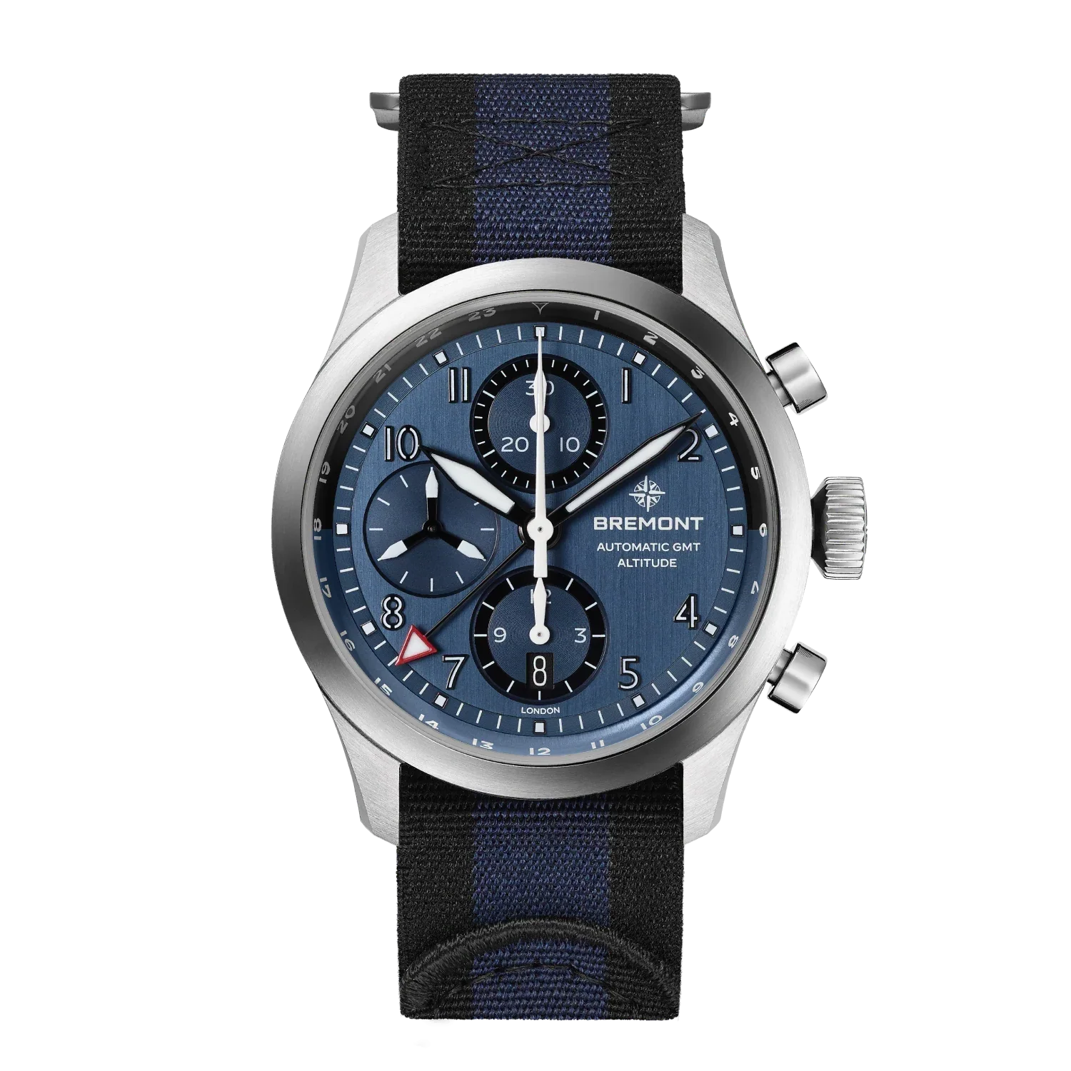 Bremont Altitude Chronograph GMT 42mm Blue Dial Men's Watch ALT42-CHR-G-SS-BL-N-S