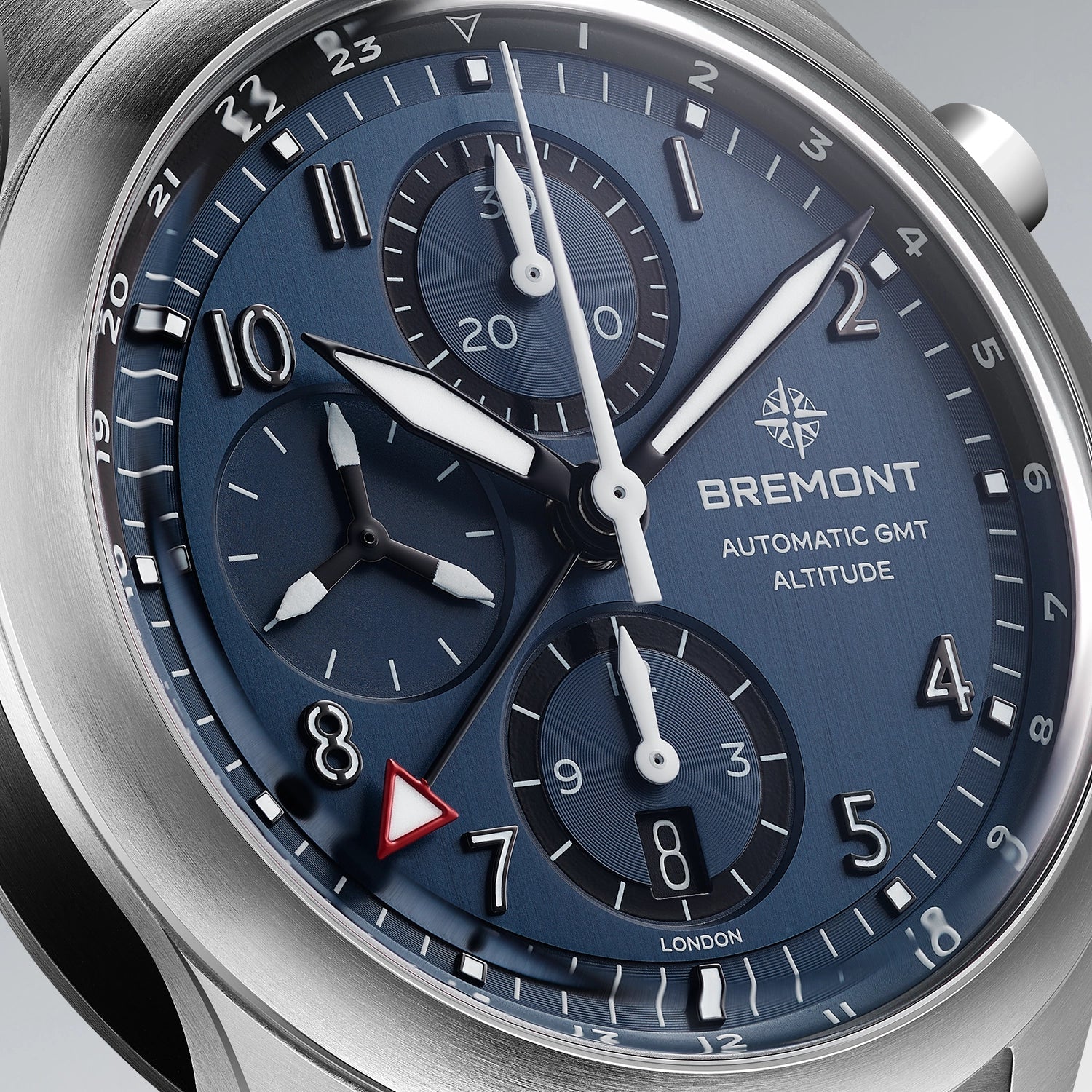 Bremont Altitude Chronograph GMT 42mm Blue Dial Men's Watch ALT42-CHR-G-SS-BL-N-S