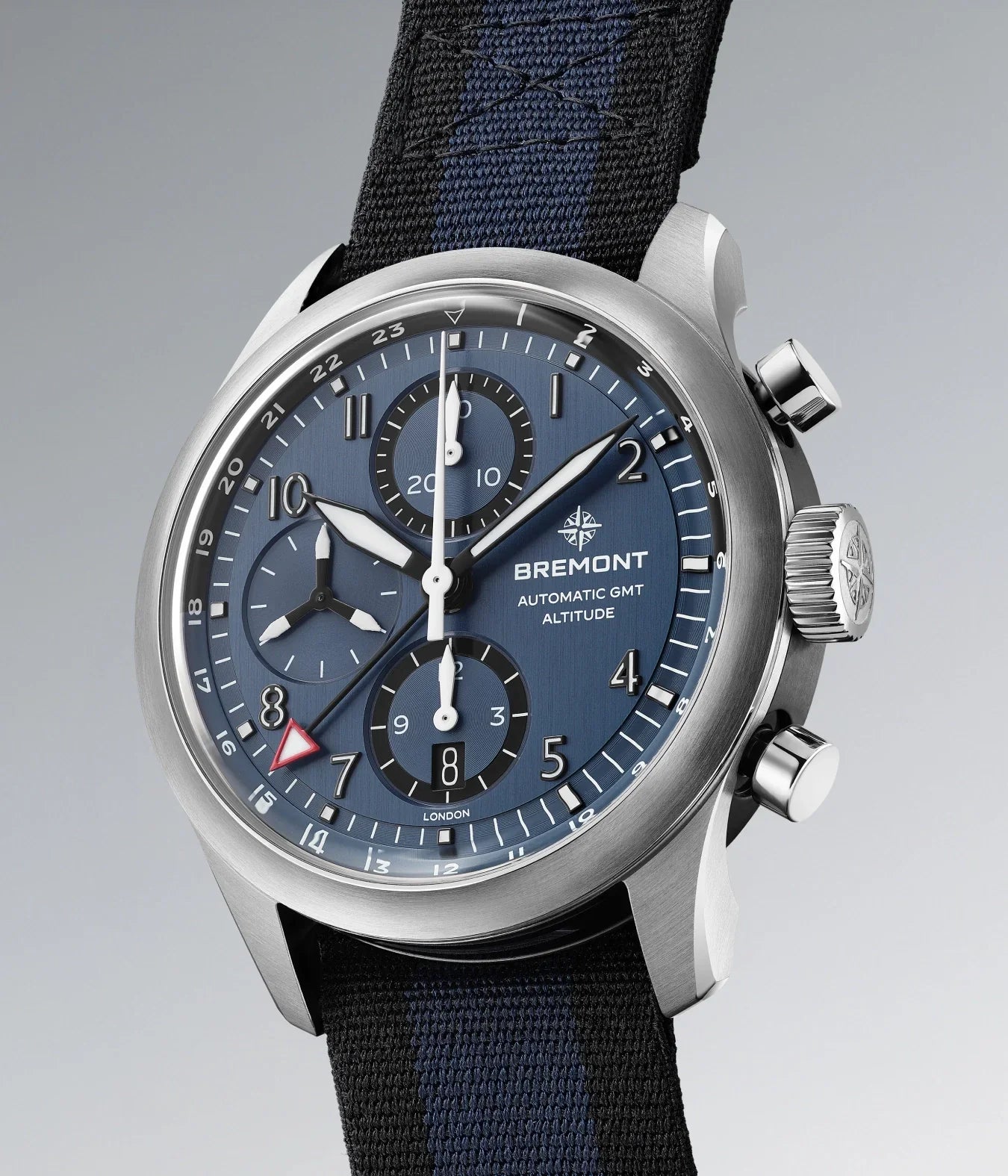Bremont Altitude Chronograph GMT 42mm Blue Dial Men's Watch ALT42-CHR-G-SS-BL-N-S