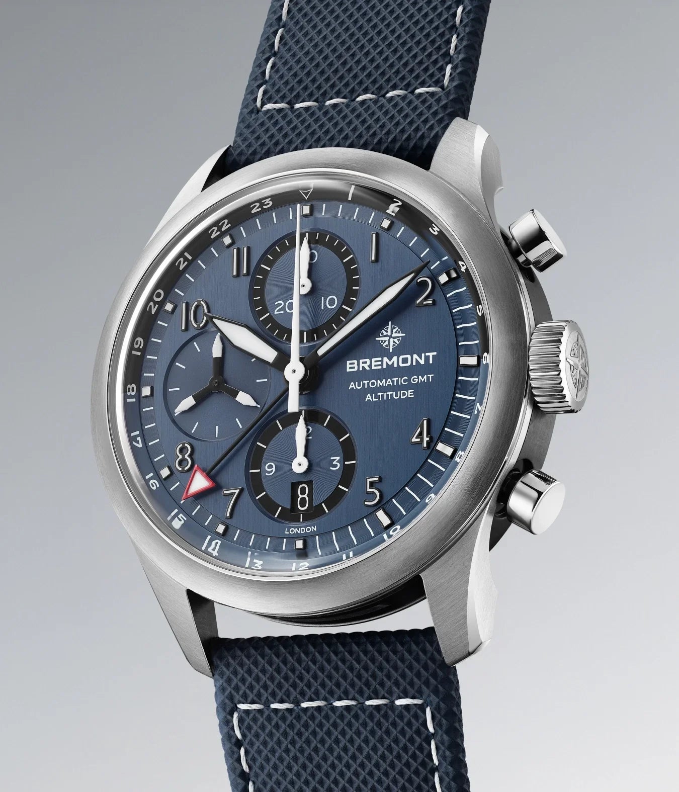 Bremont Altitude Chronograph GMT 42mm Blue Dial Men's Watch ALT42-CHR-G-SS-BL-L-S