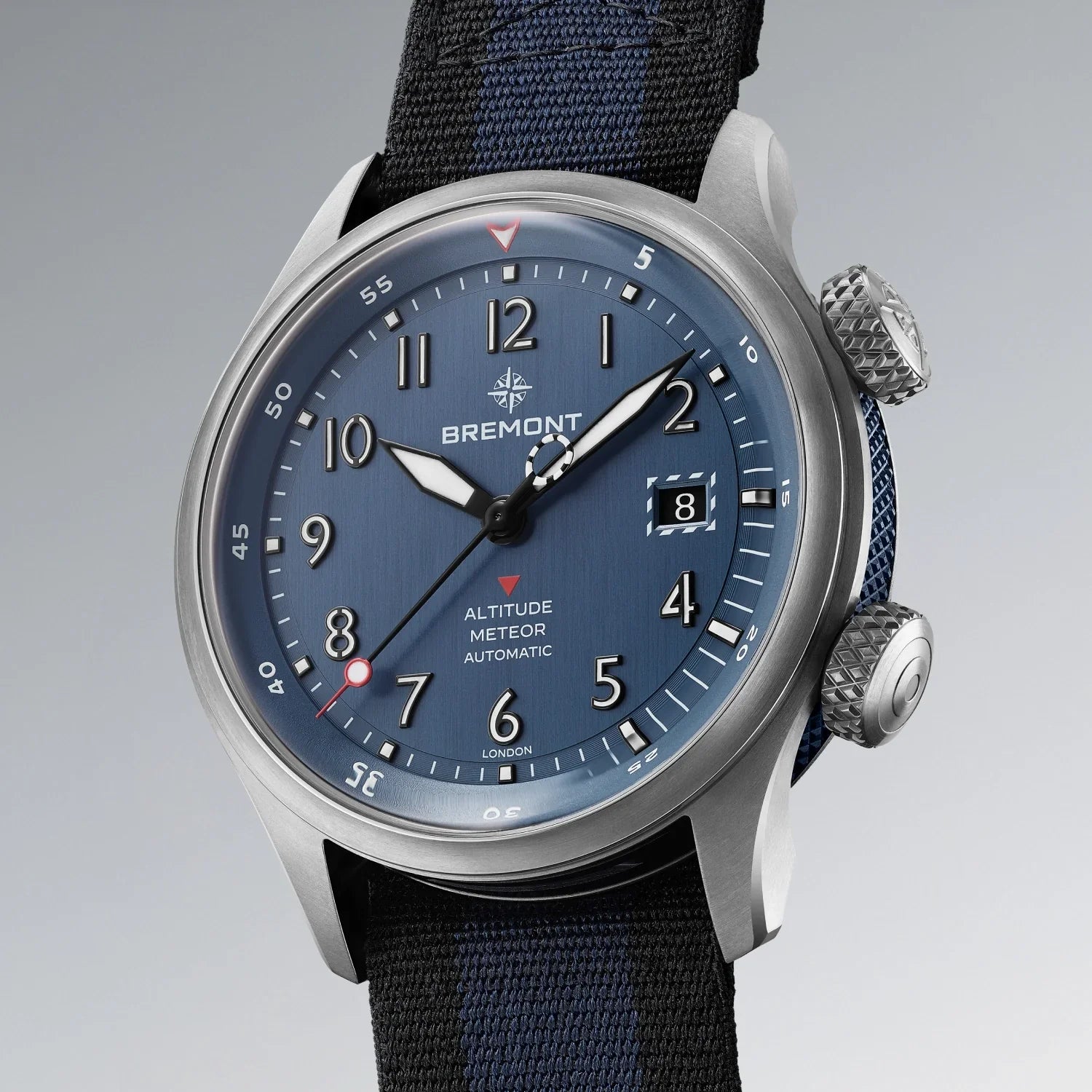 Bremont Altitude MB Meteor Blue Barrel 42mm Blue Dial Men's Watch ALT42-MT-TI-BLBL-N-S