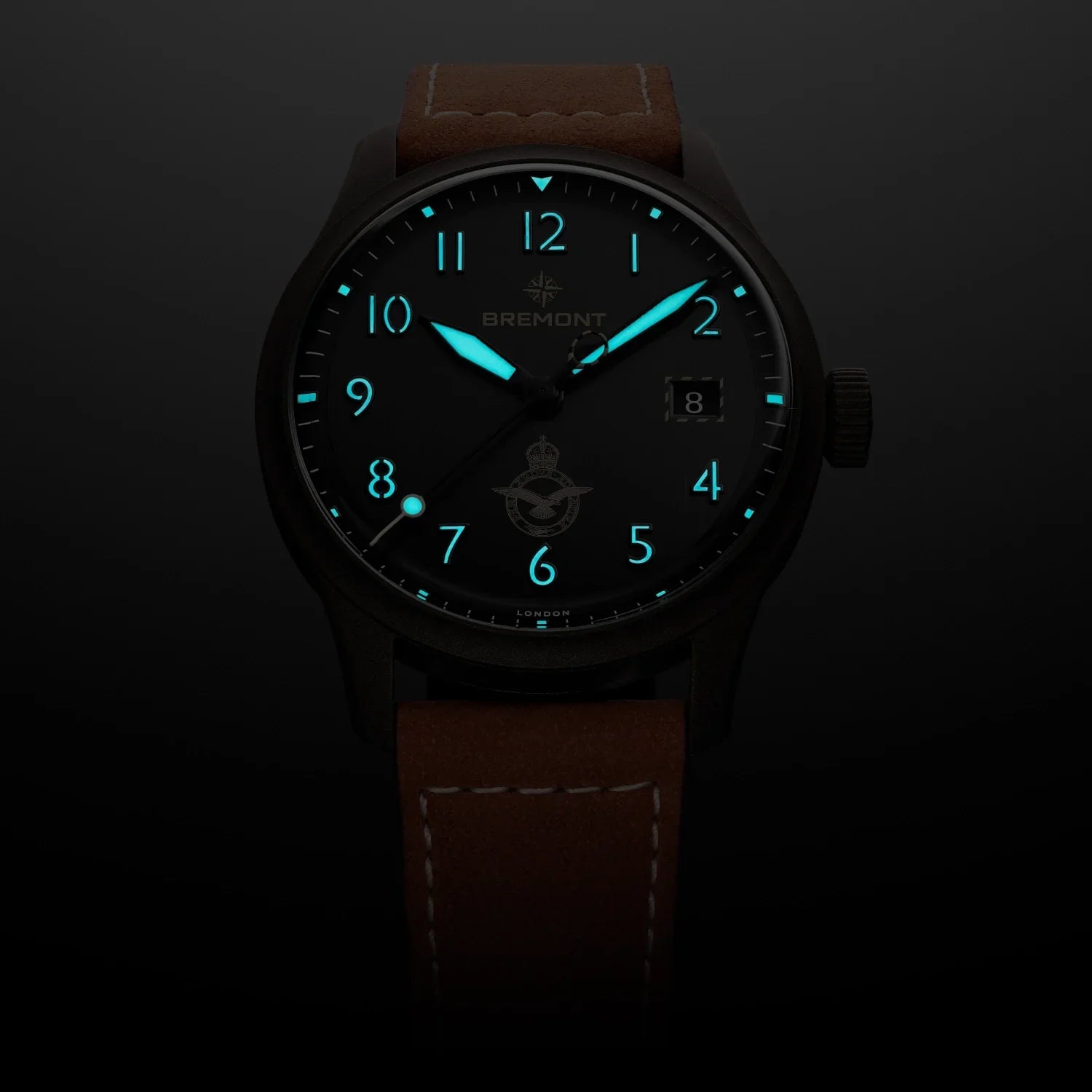 Bremont HMAF Altitude Date 39mm Black Dial Men's Watch ALT39-DT-SSBC-HMAF-L-S