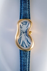 EXAEQUO Classic Melting Watch 28mm White Jeans Dial Men's Watch EX 0002.0012