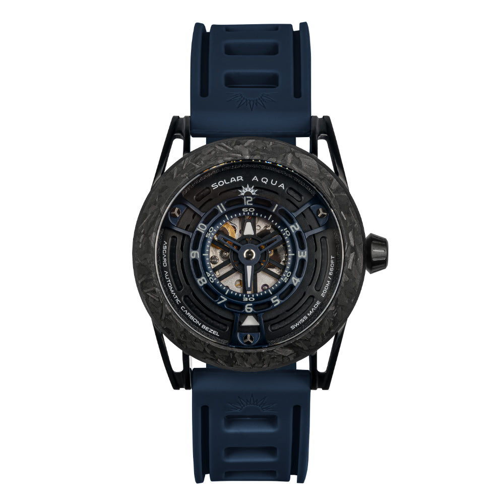 SOLAR AQUA Asgard Blue 42mm Black-Blue Dial Men's Watch SA0040.0022