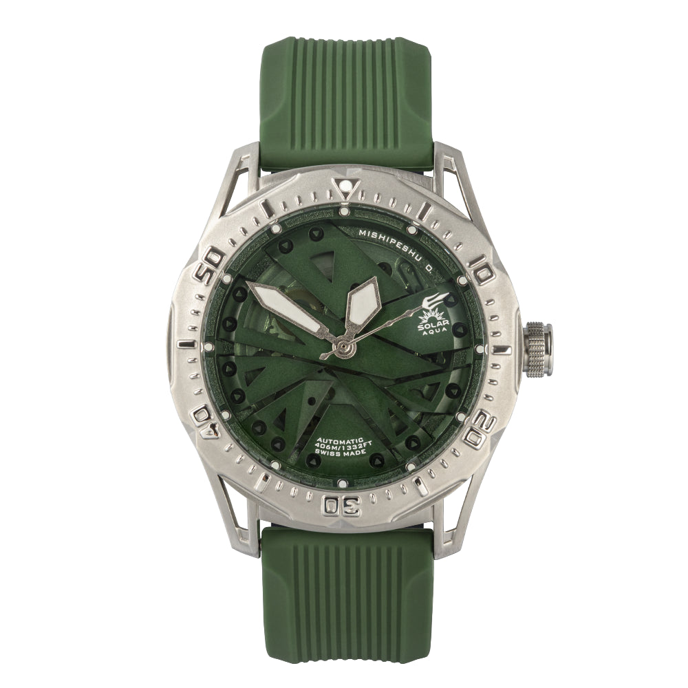 SOLAR AQUA Mishipeshu O. Green Modern 40mm Green Dial Men's Watch SA0050.0023