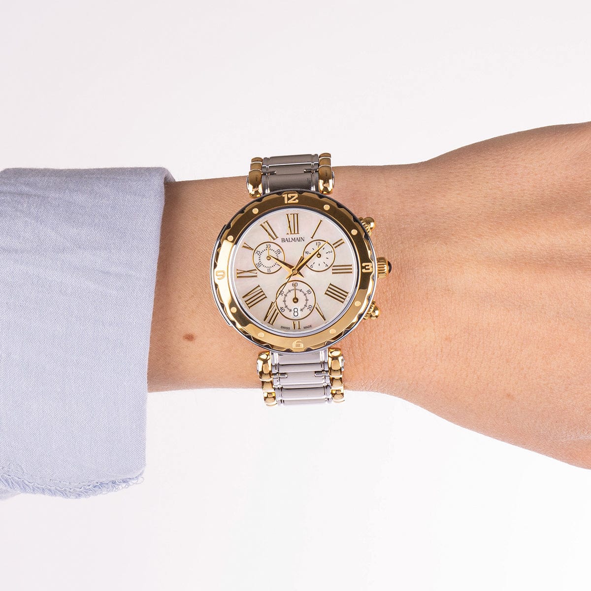 Balmain Balmainia 38mm Chronograph Two-Tone Women's Watch B56323982