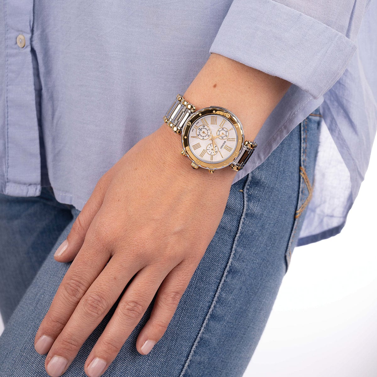 Balmain Balmainia 38mm Chronograph Two-Tone Women's Watch B56323982