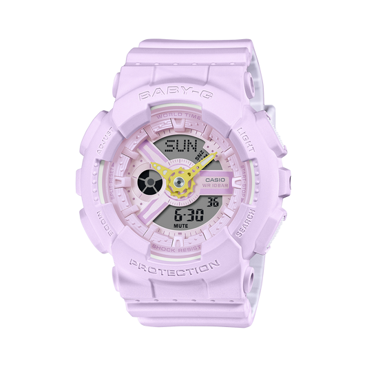 G-Shock Baby-G BA-110 Series 43.4mm Pastel Purple Dial Women's Watch BA110AH-6A