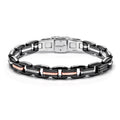 Baraka Men's 18K Rose Gold & Black Ceramic Bracelet with Black Diamonds