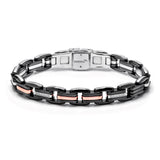 Baraka Men's 18K Rose Gold & Black Ceramic Bracelet with Black Diamonds