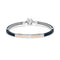 Baraka Men's 18K Rose Gold & Stainless Steel Blue Cable Diamond Bracelet