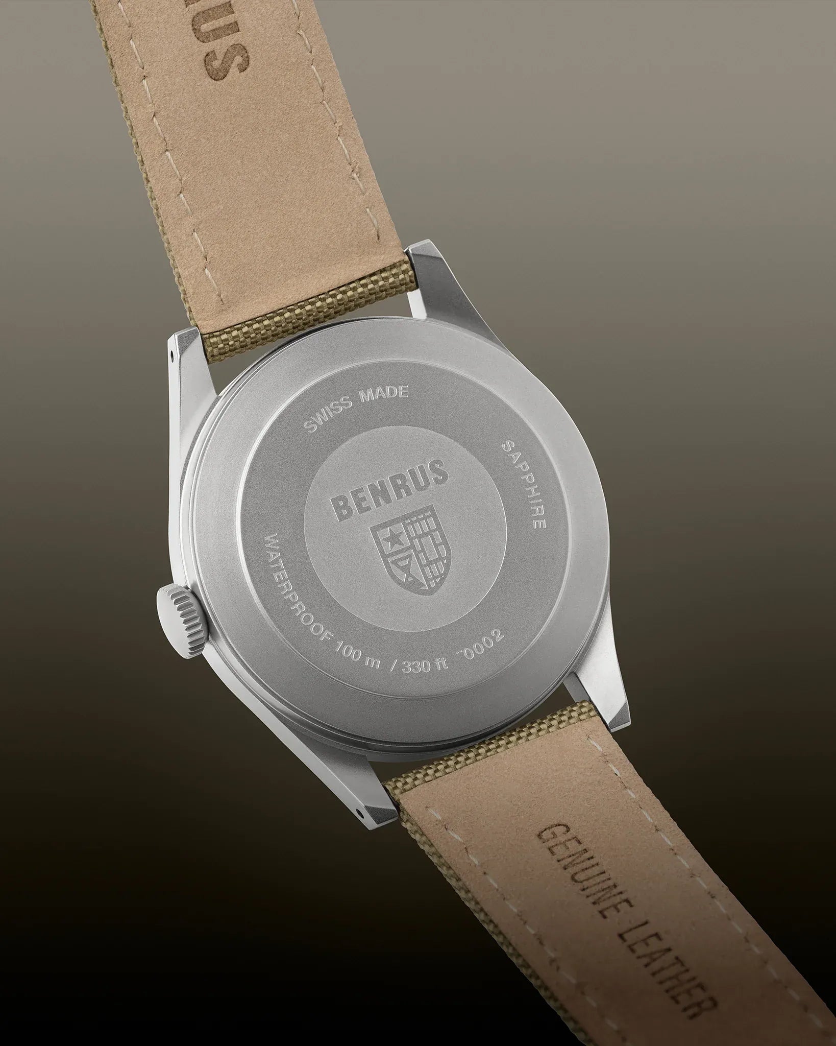 Benrus DTU Shield 38mm Silver Dial Men's Watch DTU-SS-S-038-01