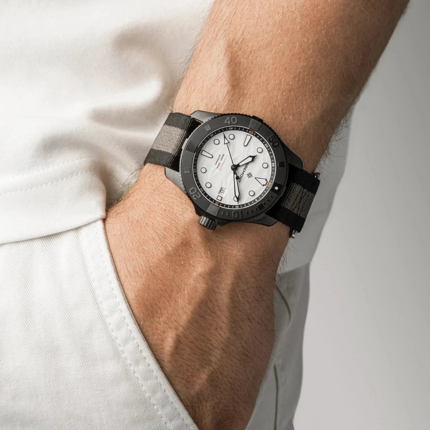 Bremont Supermarine Full Ceramic Polar White 43mm White Dial Men's Watch SM43-DT-BKCER-WH-N-S